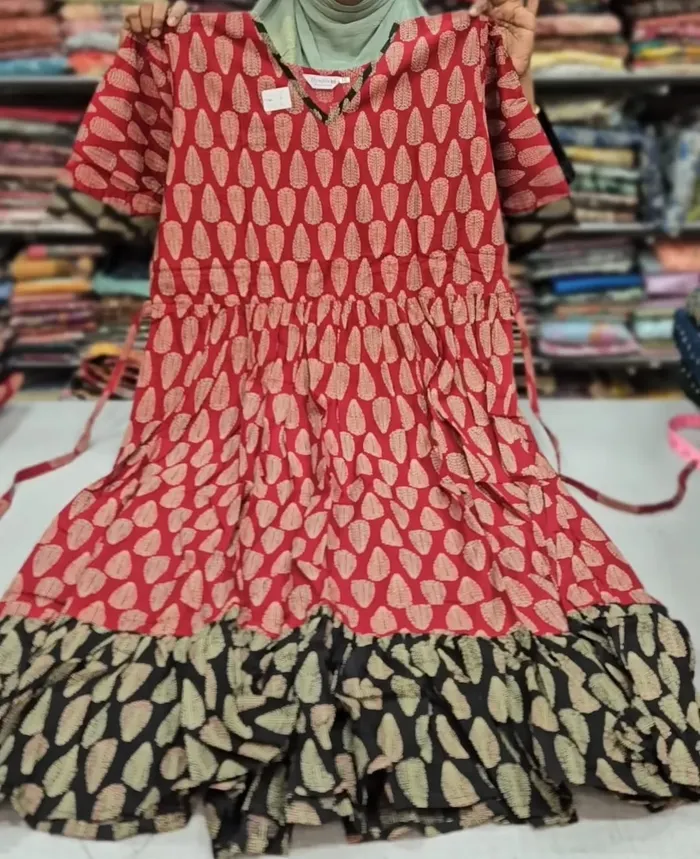 Premium Ajrak 60/60 Cotton Frock | AK1455